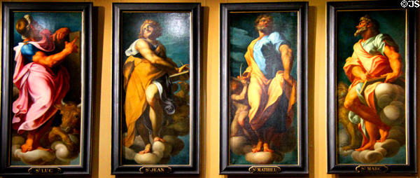Four Evangelist paintings (c1605-8) by Martin Fréminet at Orleans Beaux Arts Museum. Orleans, France.
