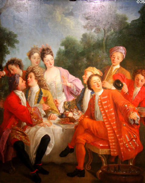 Hunting snack painting (1710-5) by unknown French artist at Orleans Beaux Arts Museum. Orleans, France.