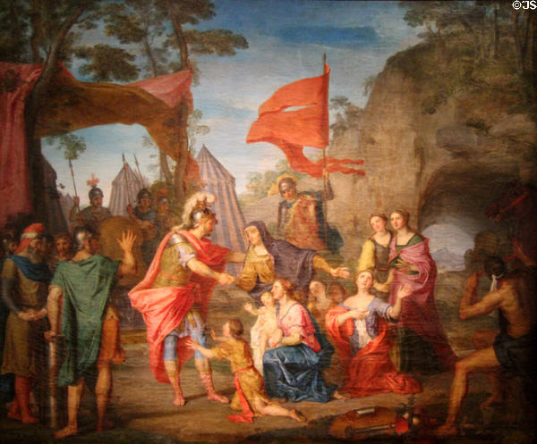 Corlolan in camp of Volsques painting (1747) by Louis Galloche at Orleans Beaux Arts Museum. Orleans, France.