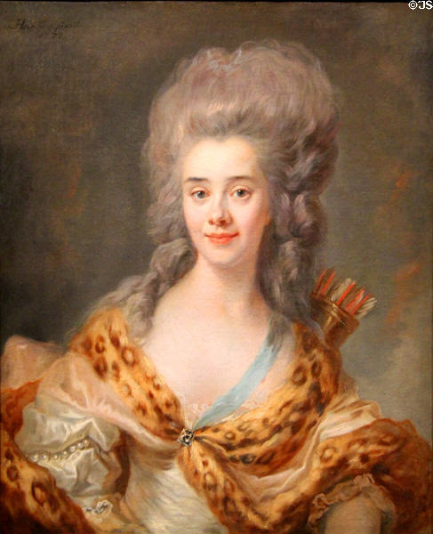 Portrait of Mme. de La Rivière (1779) by Johann-Ernst Heinsius at Orleans Beaux Arts Museum. Orleans, France.