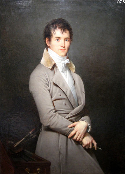 Portrait of painter Pierre-Narcisse Guérin (1801) by Robert Lefèvre at Orleans Beaux Arts Museum. Orleans, France.