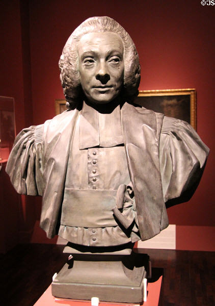 Marquis Hué de Miromesnil plaster bust (1775) by Jean-Antoine Houdon at Orleans Beaux Arts Museum. Orleans, France.