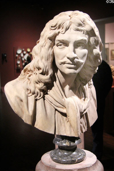 Molière terra cotta bust (1781) by Jean-Antoine Houdon at Orleans Beaux Arts Museum. Orleans, France.