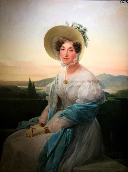 Portrait of Madame Adélaide, princess of Orleans (1838) by Léon Cogniet at Orleans Beaux Arts Museum. Orleans, France.