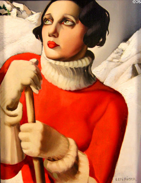 Saint-Moritz painting (1929) by Tamara de Lempicka at Orleans Beaux Arts Museum. Orleans, France.