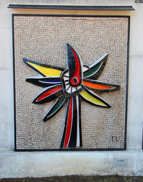 Ceramic mosaic, Le Tournesol, executed by R & C Brice & H. Mélano, after a study (1950) by Léger at Musée National Fernand Léger. Biot, France.
