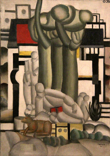 Sous les arbres painting (1921) at Musée National Fernand Léger. Biot, France.