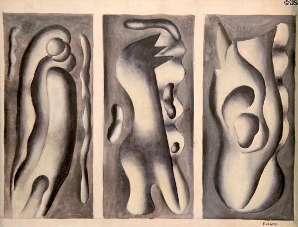 Queues de comètes (étude pour un paravent) painting (c1930) at Musée National Fernand Léger. Biot, France.