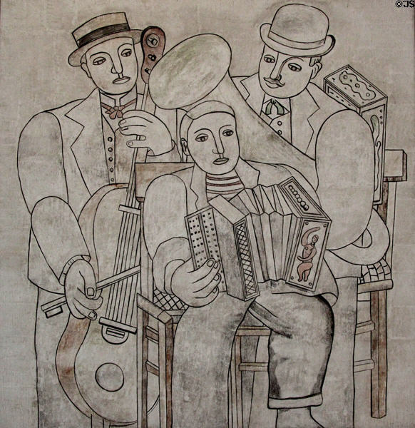 Les Trois musiciens painting (1931) at Musée National Fernand Léger. Biot, France.
