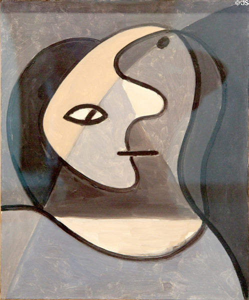 Head of a Woman (Tête de femme) painting (1926) by Pablo Picasso at Picasso Museum. Antibes, France.