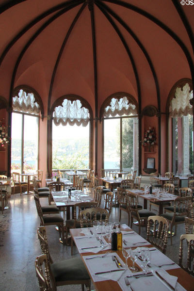 Tea room at Villa Ephrussi de Rothschild. Saint Jean Cap Ferrat, France.
