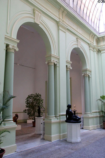Archways in atrium at Nice Fine Arts Museum. Nice, France.