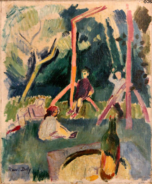 The Swing (La Balançoire) painting (c1905-6) by Raoul Dufy at Nice Fine Arts Museum. Nice, France.