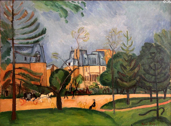 At Boulogne Woods (Au Bois de Boulogne) painting (1909) by Raoul Dufy at Nice Fine Arts Museum. Nice, France.