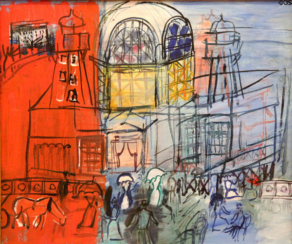 Casino on the Jetty Promenade painting (1950) by Raoul Dufy at Nice Fine Arts Museum. Nice, France.