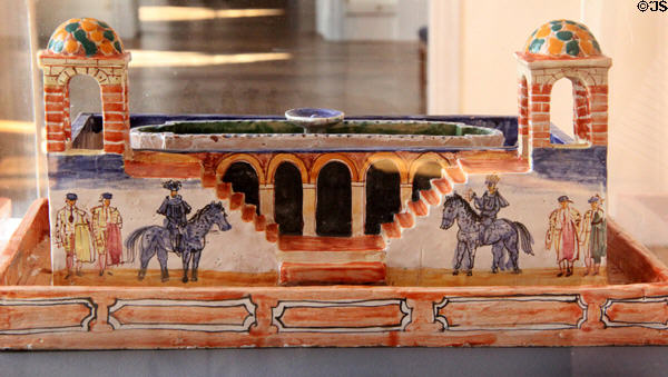 Ceramic model of Apartment garden: Bull Fighting (c1927) by Raoul Dufy at Nice Fine Arts Museum. Nice, France.
