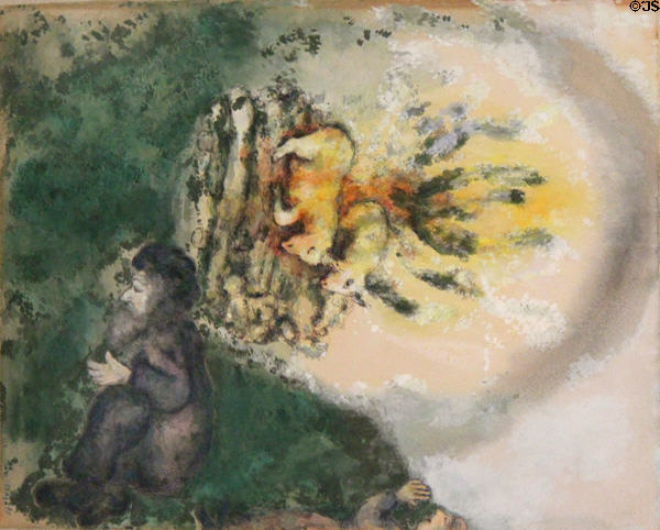 Sacrifice of Noah (Le Sacrifice de Noé) painting (1932) by Marc Chagall at Chagall Museum. Nice, France.