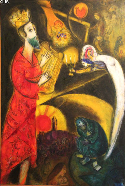 King David painting (1951) by Marc Chagall at Chagall Museum. Nice, France.
