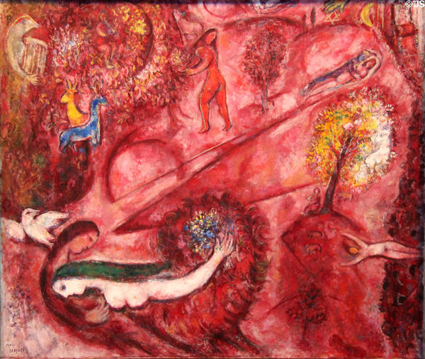 Song of Songs I (Le Cantique des Cantiques I) painting (1960) by Marc Chagall at Chagall Museum. Nice, France.