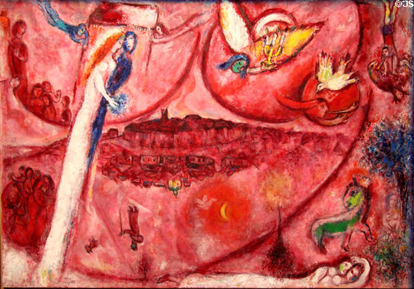 Song of Songs III (Le Cantique des Cantiques III) painting (1960) by Marc Chagall at Chagall Museum. Nice, France.