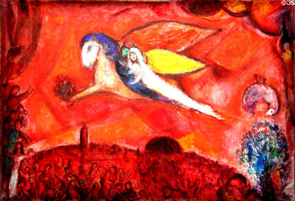 Song of Songs IV (Le Cantique des Cantiques IV) painting (1958) by Marc Chagall at Chagall Museum. Nice, France.
