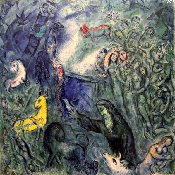 Noah's Ark painting (1961-66) by Marc Chagall at Chagall Museum. Nice, France.
