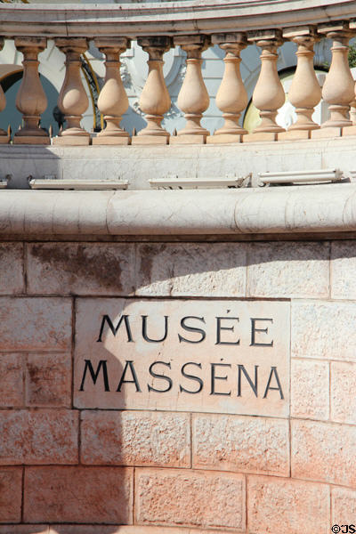 Balustrade of beach front mansion (c1901) (35 Promenade des Anglais) now Musée Masséna. Nice, France. Architect: Hans-Georg Tersling.