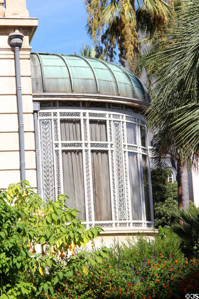 Copper roof & ornate window frames at Masséna Museum. Nice, France.