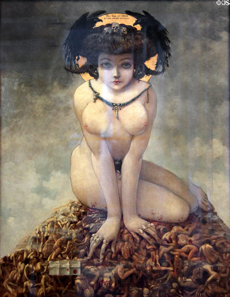She (Elle) painting (1905) by Gustav-Adolf Mossa at Musée d'Art moderne et d'Art Contemporain. Nice, France.