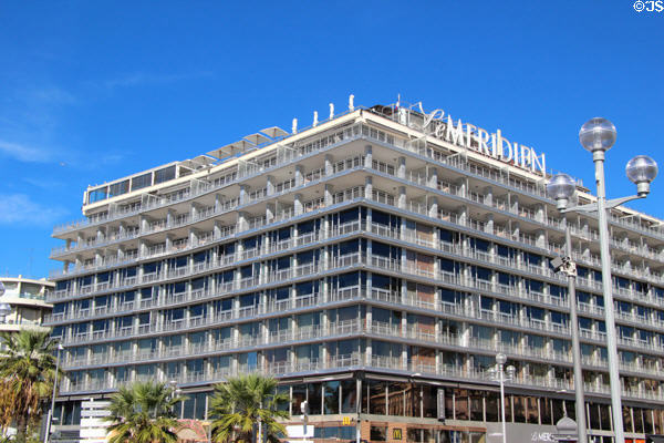 Hotel Le Meridien (1973) facing Promenade des Anglais. Nice, France.
