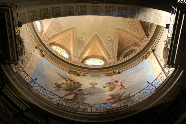 Paintings on dome of Eglise Notre Dame de l'Annonciation in Old Nice. Nice, France.