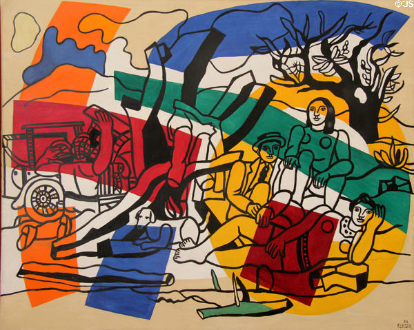 Group in the Countryside (La partie de campagne) painting (1954) by Fernand Léger at Fondation Maeght. St Paul de Vence, France.
