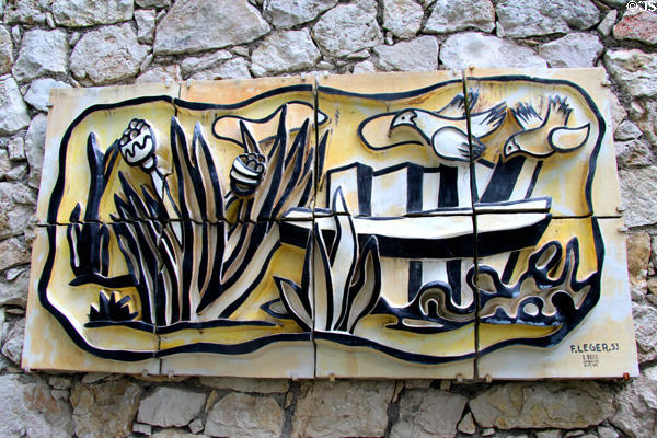 Ceramic relief (1953) by Fernand Léger at Fondation Maeght. St Paul de Vence, France.