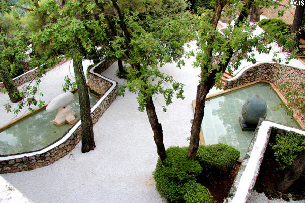 Miró Labyrinth sculpture garden at Fondation Maeght. St Paul de Vence, France.