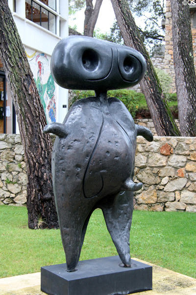 Character (Personnage) bronze sculpture (1970) by Joan Miró at Fondation Maeght. St Paul de Vence, France.