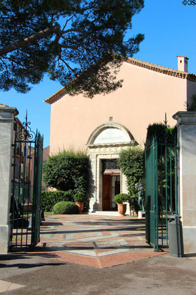 Entrance gate to Museum of the Annonciade. St Tropez, France.