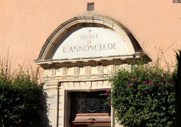 Entrance to Museum of the Annonciade, former chapel turned museum (1937). St Tropez, France.