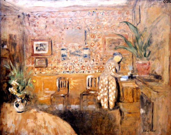 Interior with Two Chairs (Intérieur aux deux chaises) painting (1901) by Edouard Vuillard at Museum of the Annonciade. St Tropez, France.