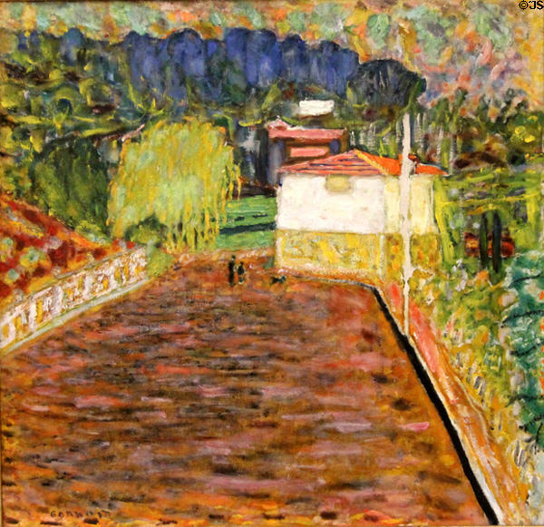 Pink Road (La route rose) painting (1934) by Pierre Bonnard at Museum of the Annonciade. St Tropez, France.