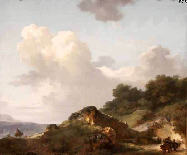 The boulder painting (after 1780) by Jean-Honoré Fragonard at Beaux-Arts Museum. Lyon, France.