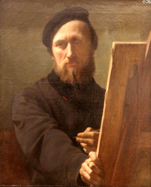 Self-portrait (c1860) by Hippolyte Flandrin at Beaux-Arts Museum. Lyon, France.