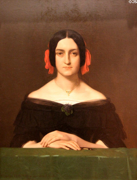 Portrait of Antoinette Oudiné (1840) by Hippolyte Flandrin at Beaux-Arts Museum. Lyon, France.