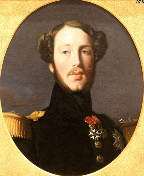 Portrait of Ferdinand-Philippe, duc d'Orléans (after 1842) by Jean Auguste Dominique Ingres at Beaux-Arts Museum. Lyon, France.