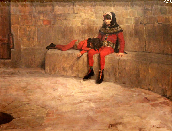 Les Otages painting (1896) by Jean Paul Laurens at Beaux-Arts Museum. Lyon, France.
