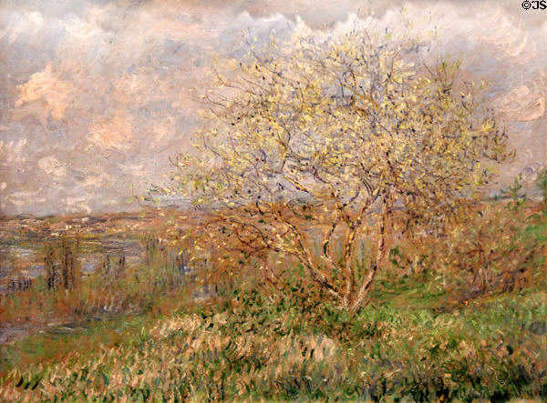 Le Printemps painting (1882) by Claude Monet at Beaux-Arts Museum. Lyon, France.