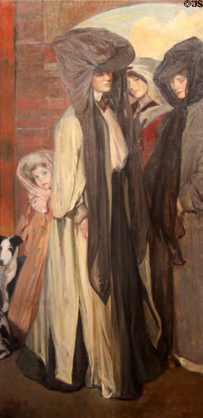 La Panne, Les Femmes painting (c1905) by Jacques-Emile Blanche at Beaux-Arts Museum. Lyon, France.