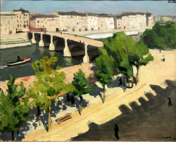 Paris, le pont de la Tournelle painting (1902) by Albert Marquet at Beaux-Arts Museum. Lyon, France.