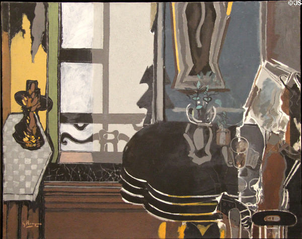 Salon painting (1944) by Georges Braque at Beaux-Arts Museum. Lyon, France.