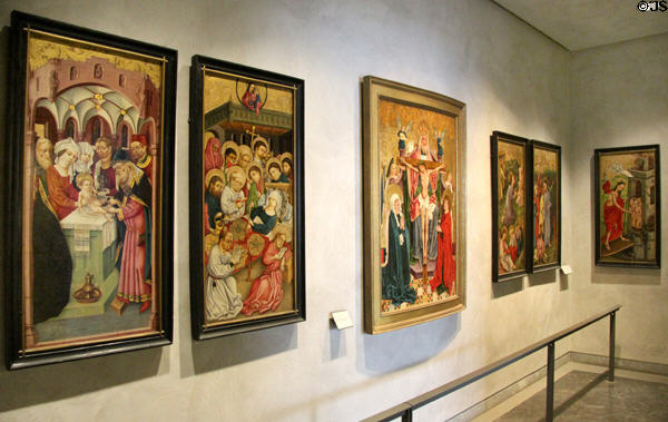 Collection of Germanic religious paintings (15th-16thC) at Beaux-Arts Museum. Lyon, France.