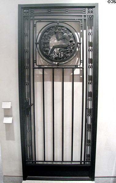 Forged iron gate (before 1919) by Charles Piguet at Beaux-Arts Museum. Lyon, France.